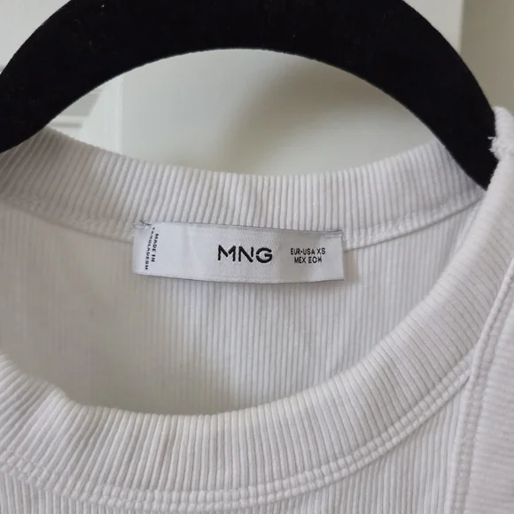 Mango White Ribbed Tank Top - Picture 2 of 2